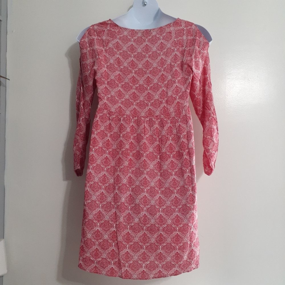 Ellos Red Floral Lightweight Dress 10 or 12 NWT - Picture 9 of 10